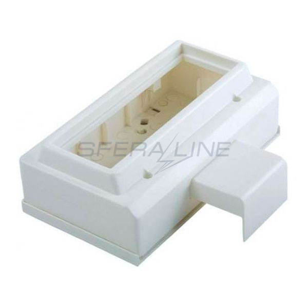 Коробка для монтажу розетки W45 3-модульна ULTRA, білий RAL 9010